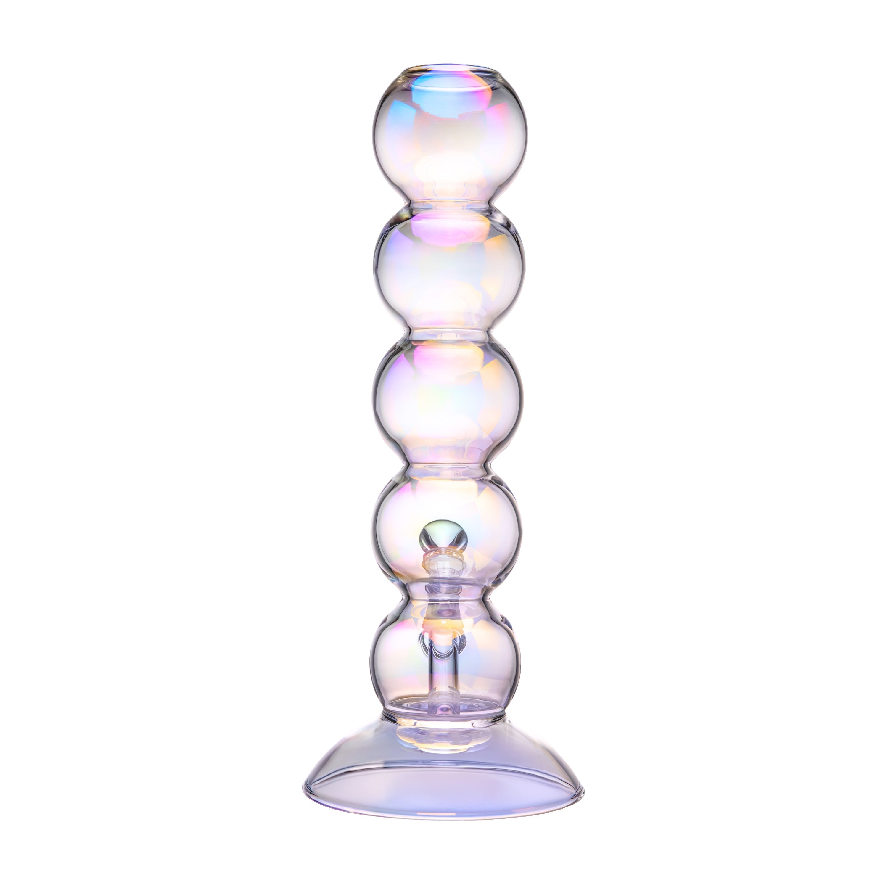 Iridescent Bubble Glass Water Pipe