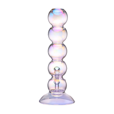 Iridescent Bubble Glass Water Pipe