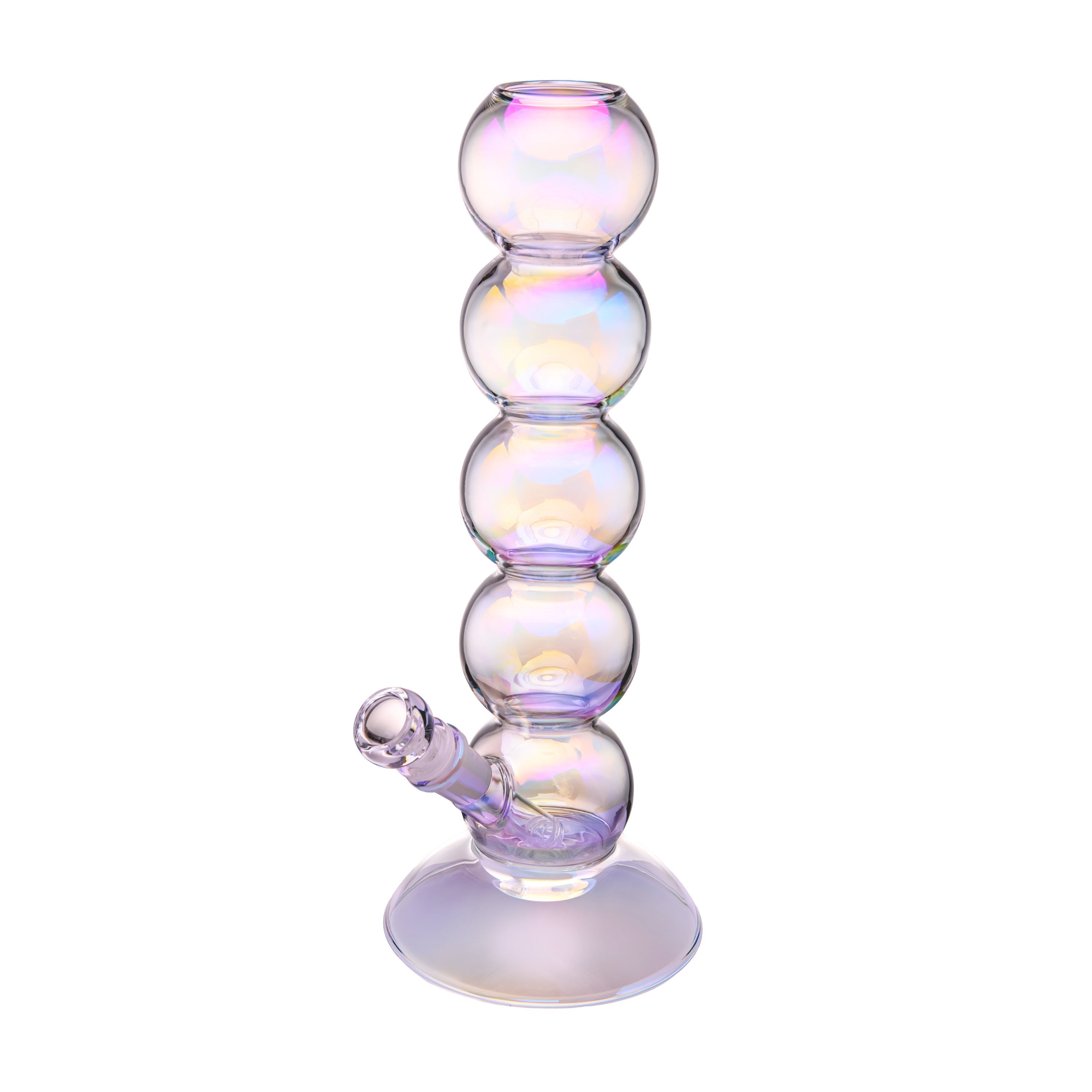 Iridescent Bubble Glass Water Pipe