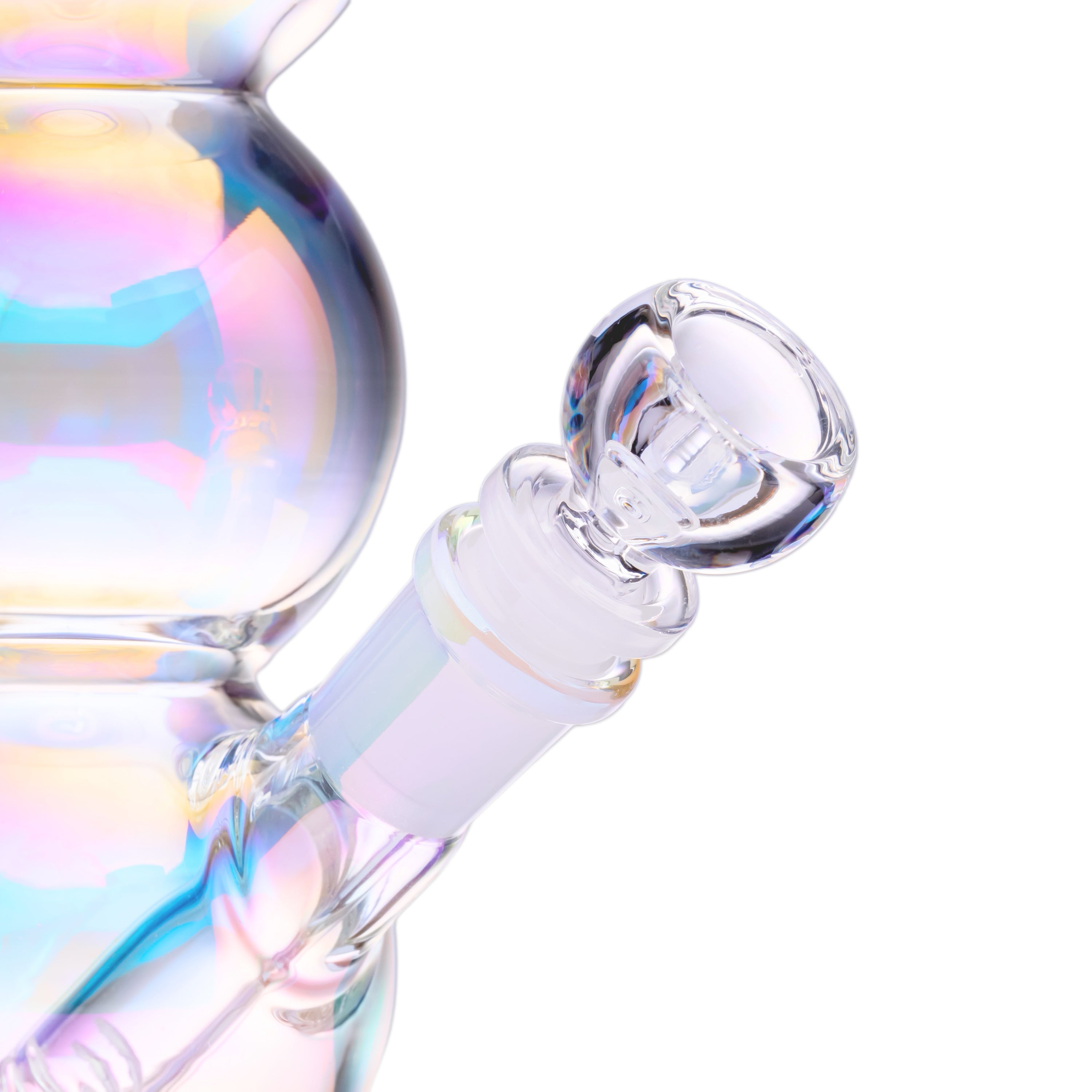 Iridescent Bubble Glass Water Pipe