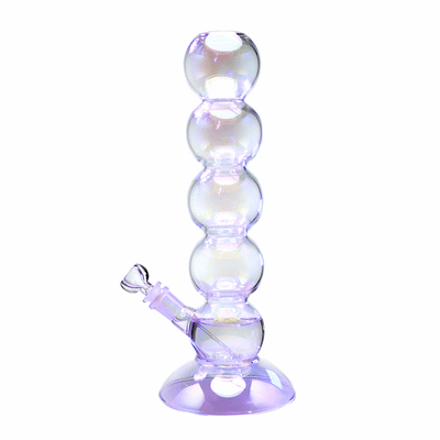 Iridescent Bubble Glass Water Pipe