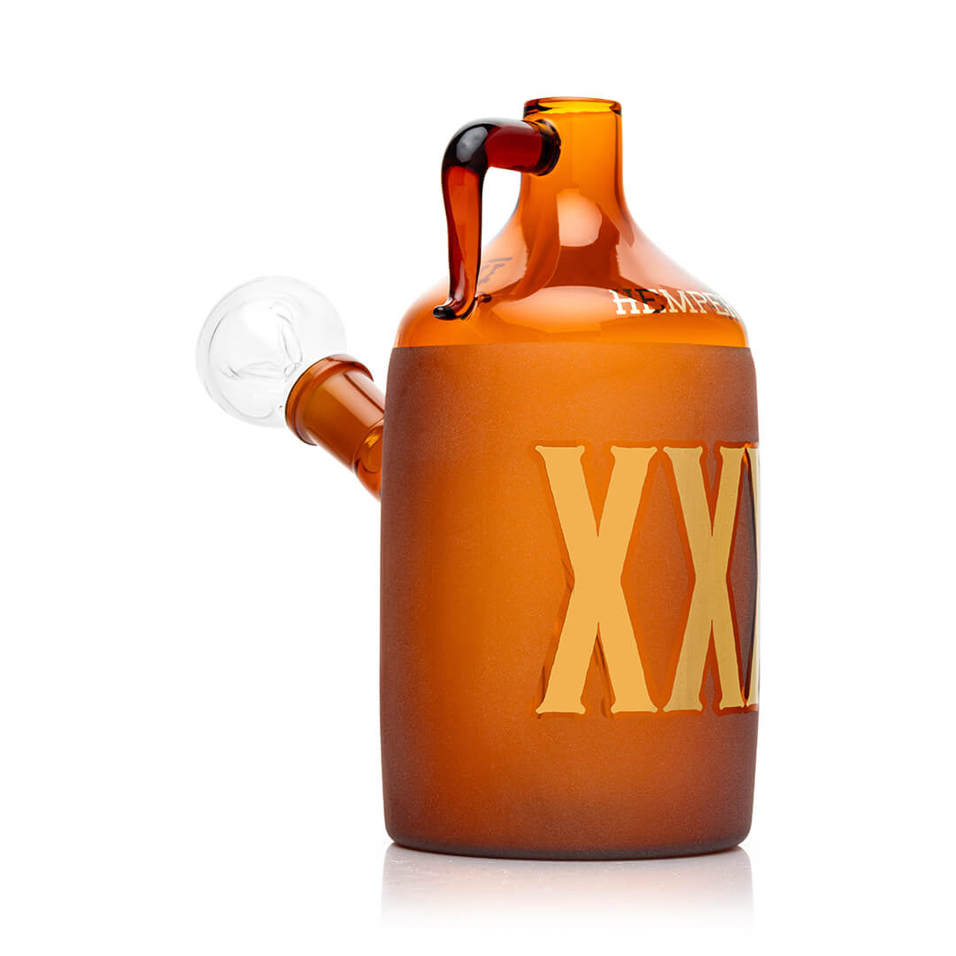 Amber Moonshine Bottle Water Pipe