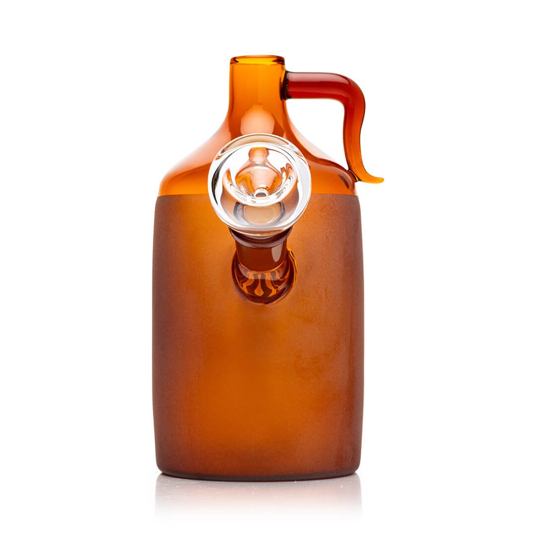 Amber Moonshine Bottle Water Pipe