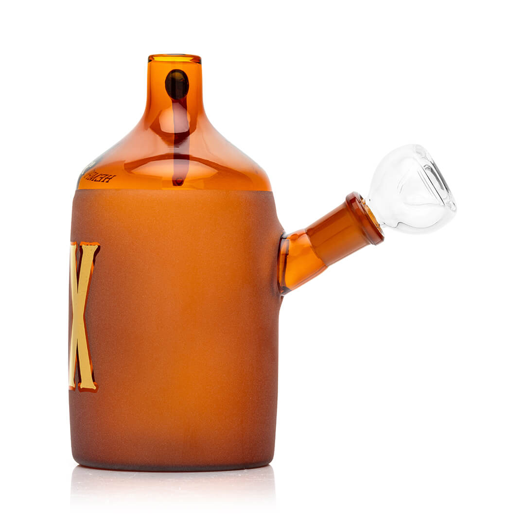Amber Moonshine Bottle Water Pipe