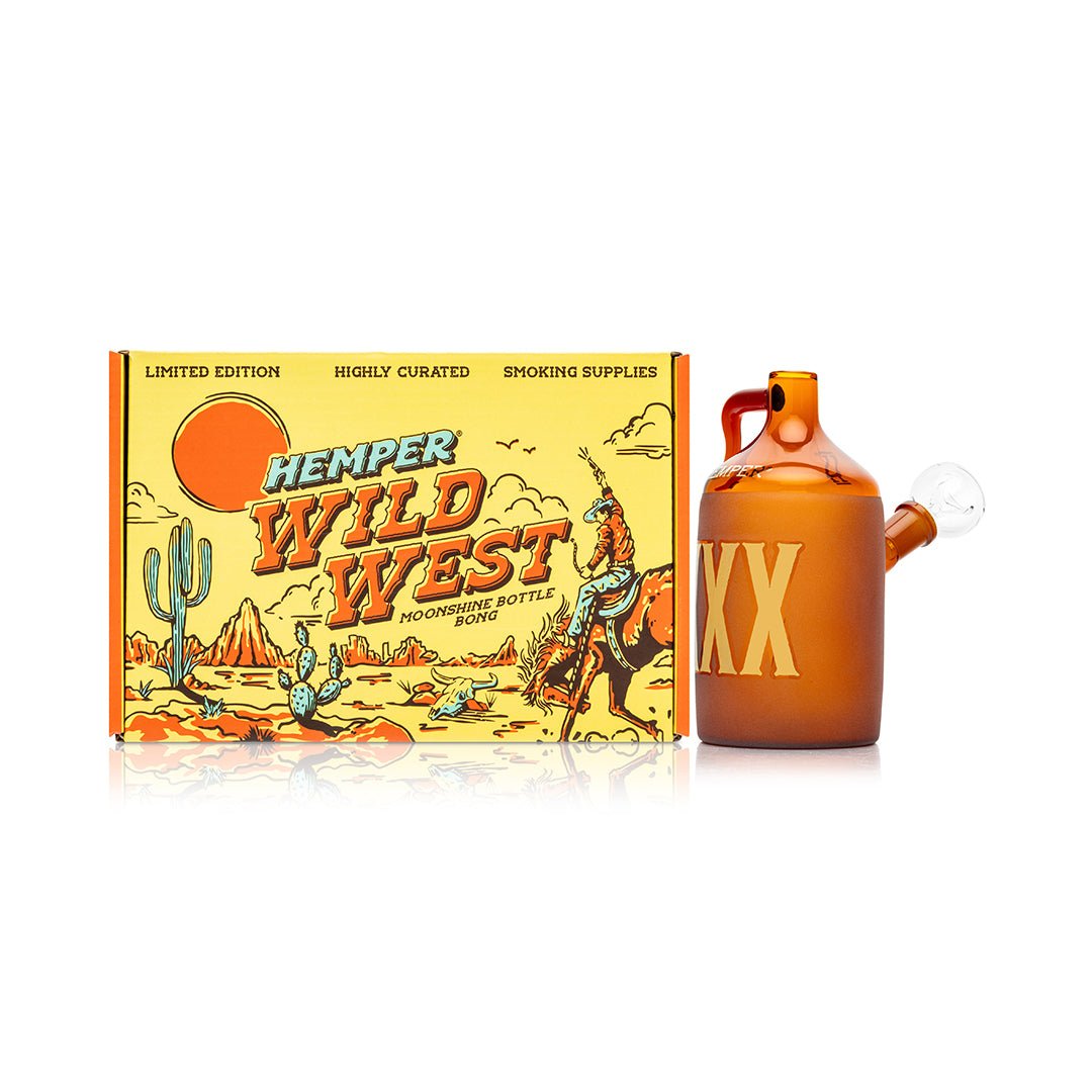 Amber Moonshine Bottle Water Pipe