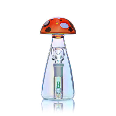 Trippy Shroom Iridescent Glass Water Pipe