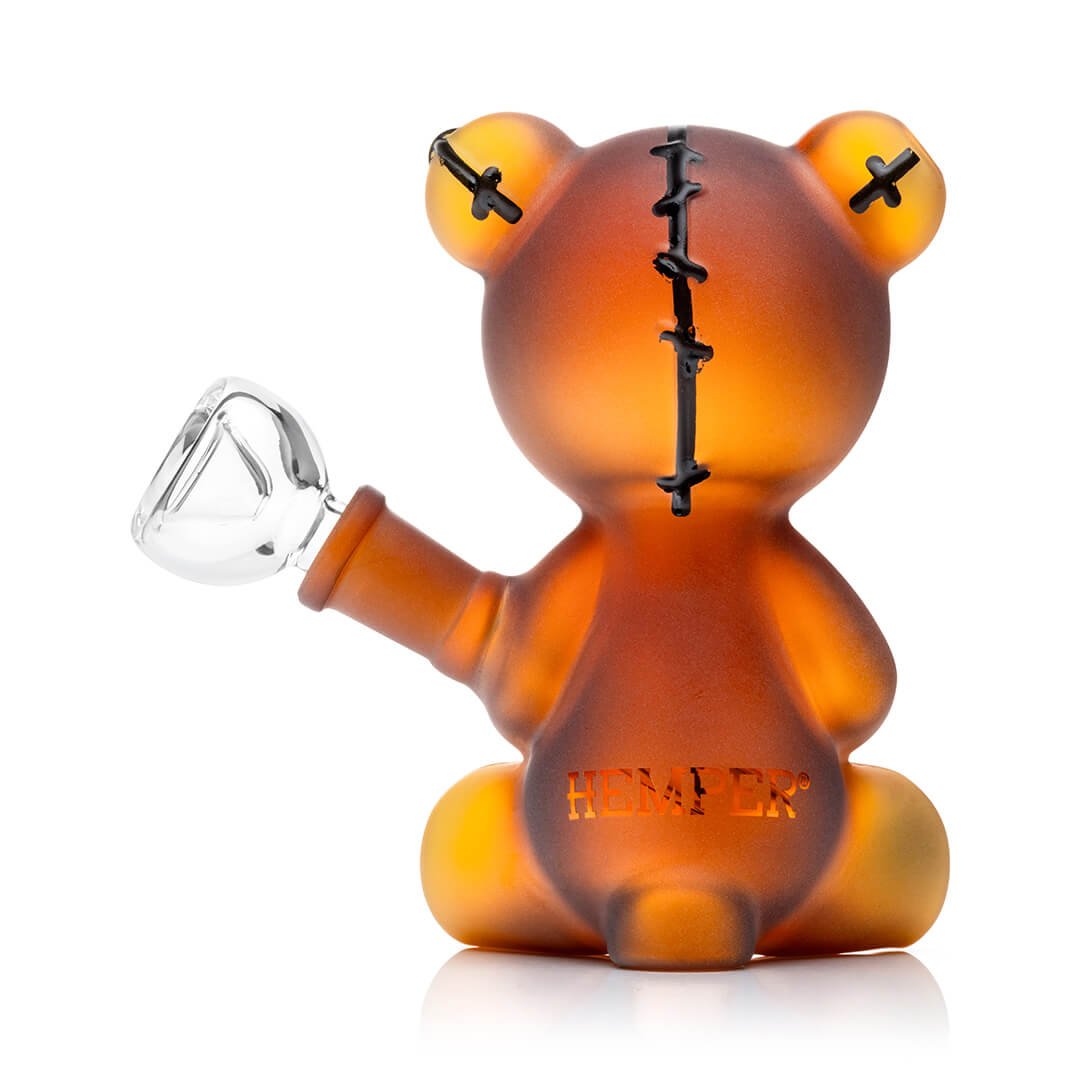 Frosted Scare Bear Glass Water Pipe
