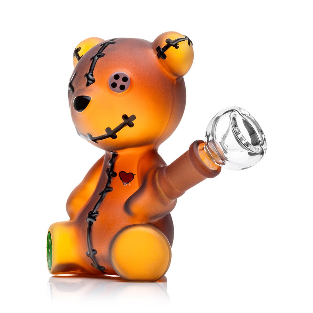 Frosted Scare Bear Glass Water Pipe