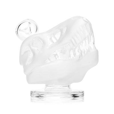 Frosted Skull Glass Water Pipe with Diffused Downstem