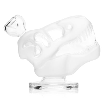 Frosted Skull Glass Water Pipe with Diffused Downstem
