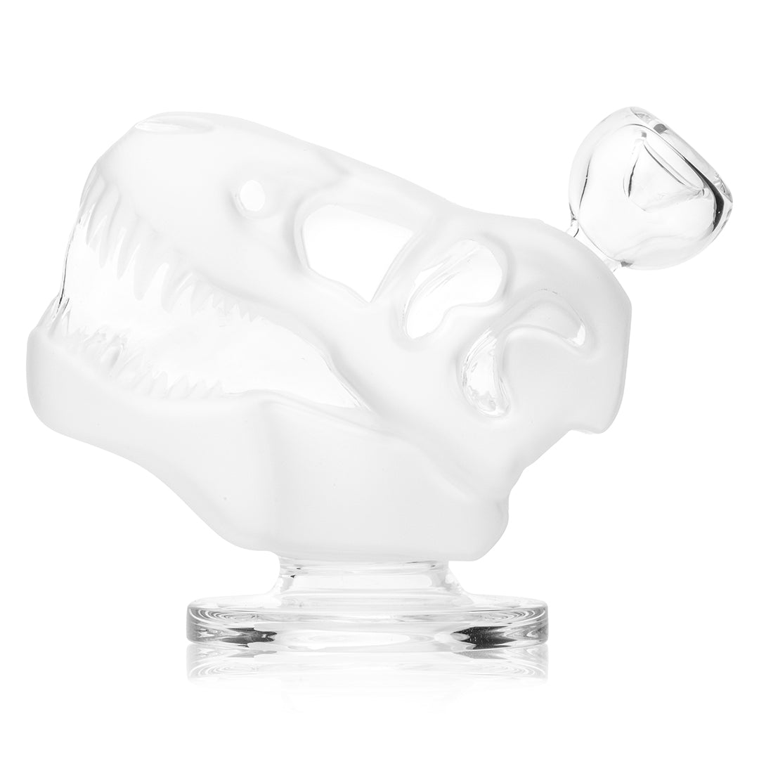 Frosted Skull Glass Water Pipe with Diffused Downstem