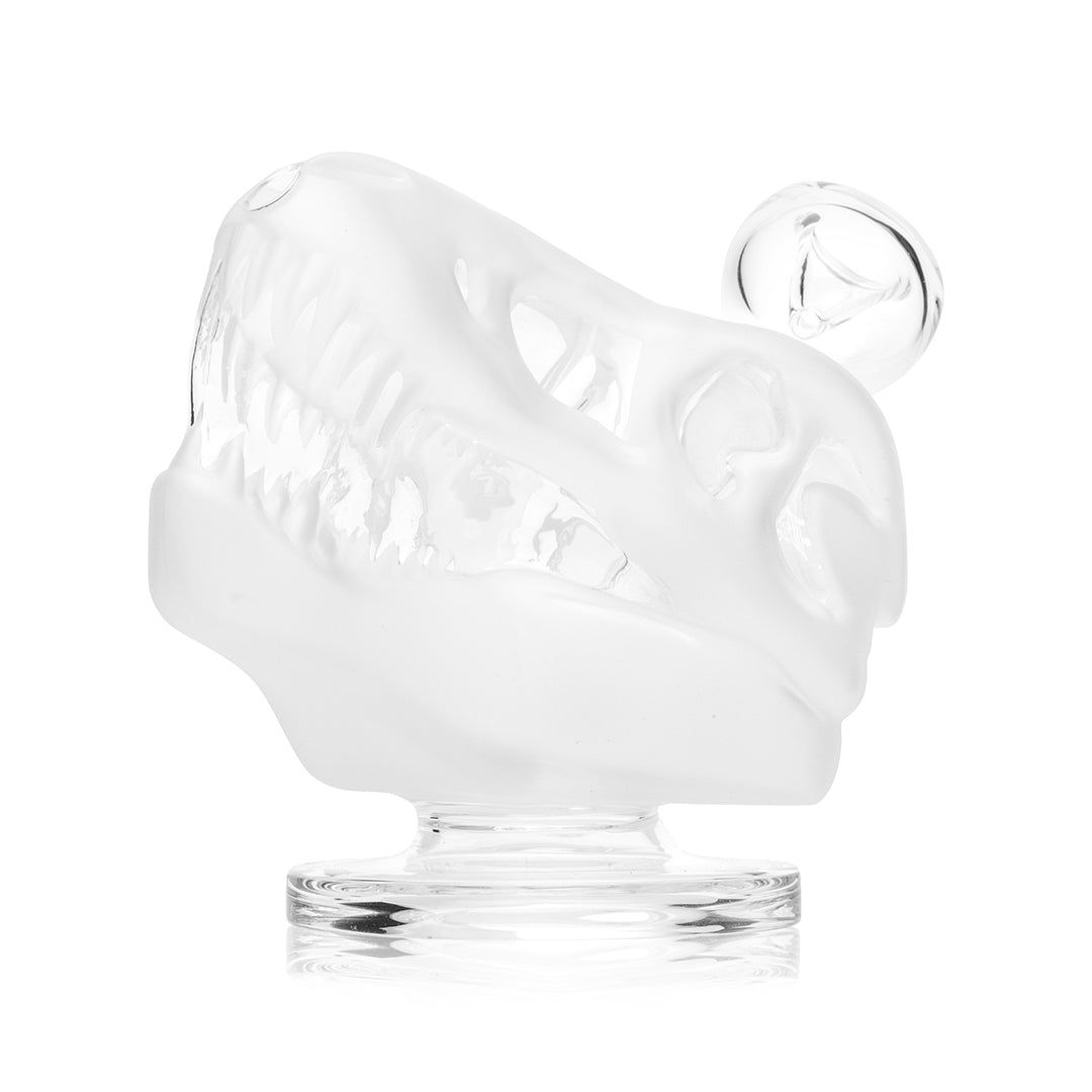 Frosted Skull Glass Water Pipe with Diffused Downstem