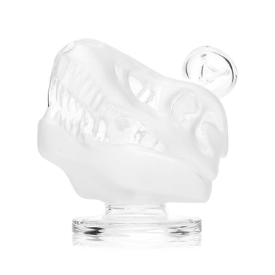 Frosted Skull Glass Water Pipe with Diffused Downstem
