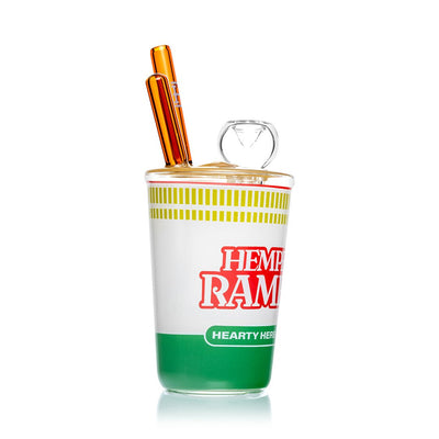 Ramen Noodle Cup Themed Glass Water Pipe