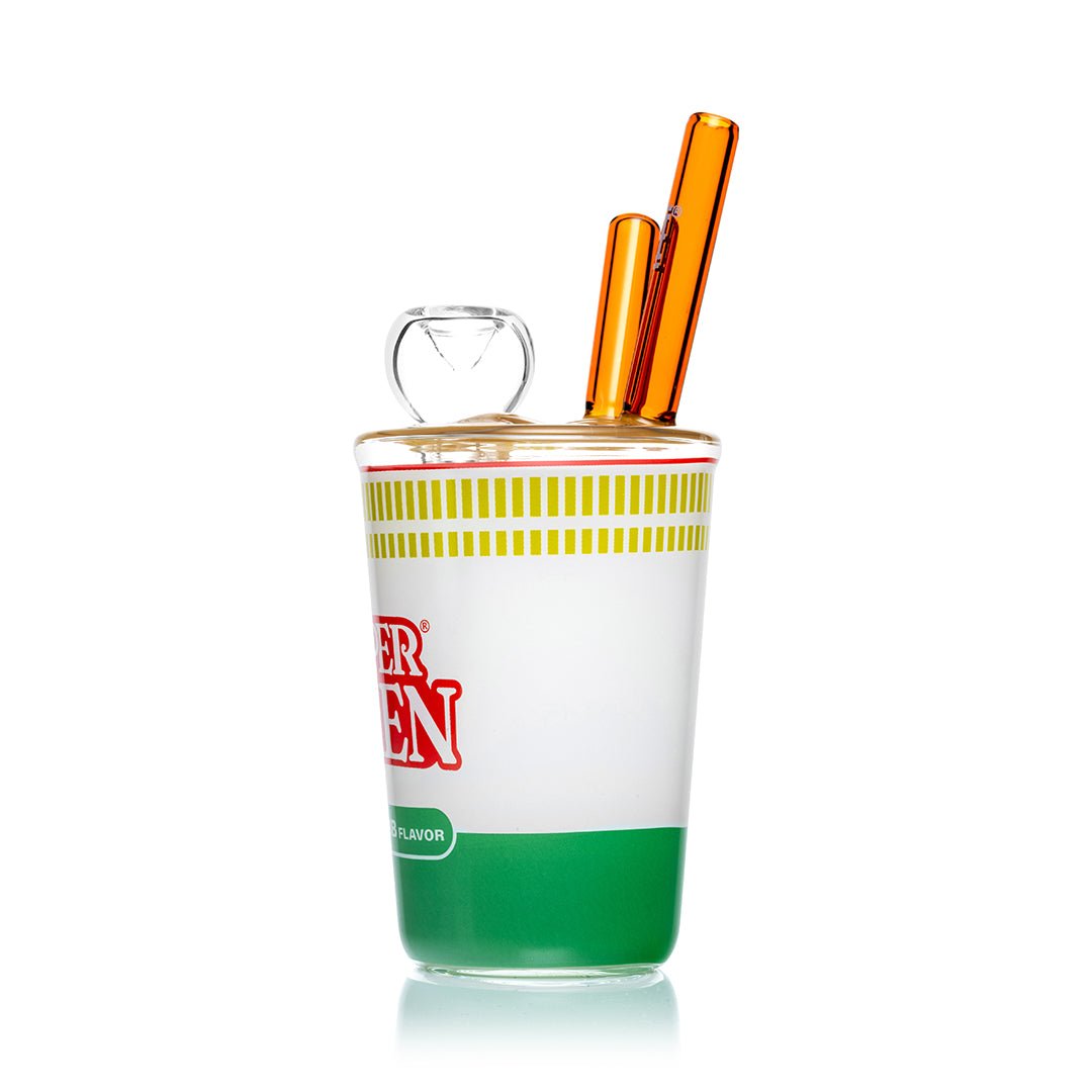 Ramen Noodle Cup Themed Glass Water Pipe