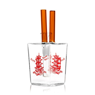 Chinese Takeout Inspired Borosilicate Water Pipe