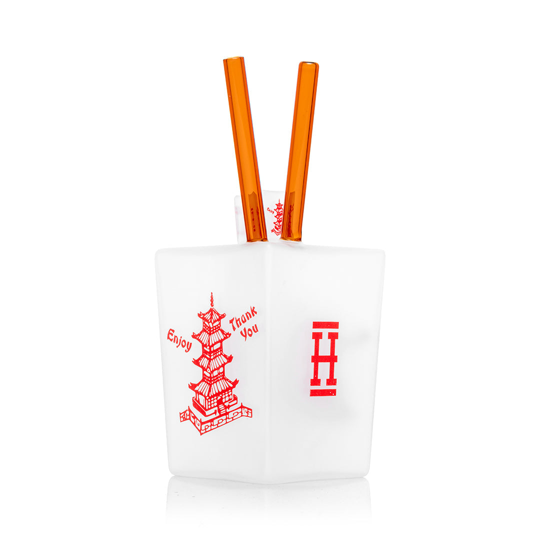 Chinese Takeout Inspired Borosilicate Water Pipe