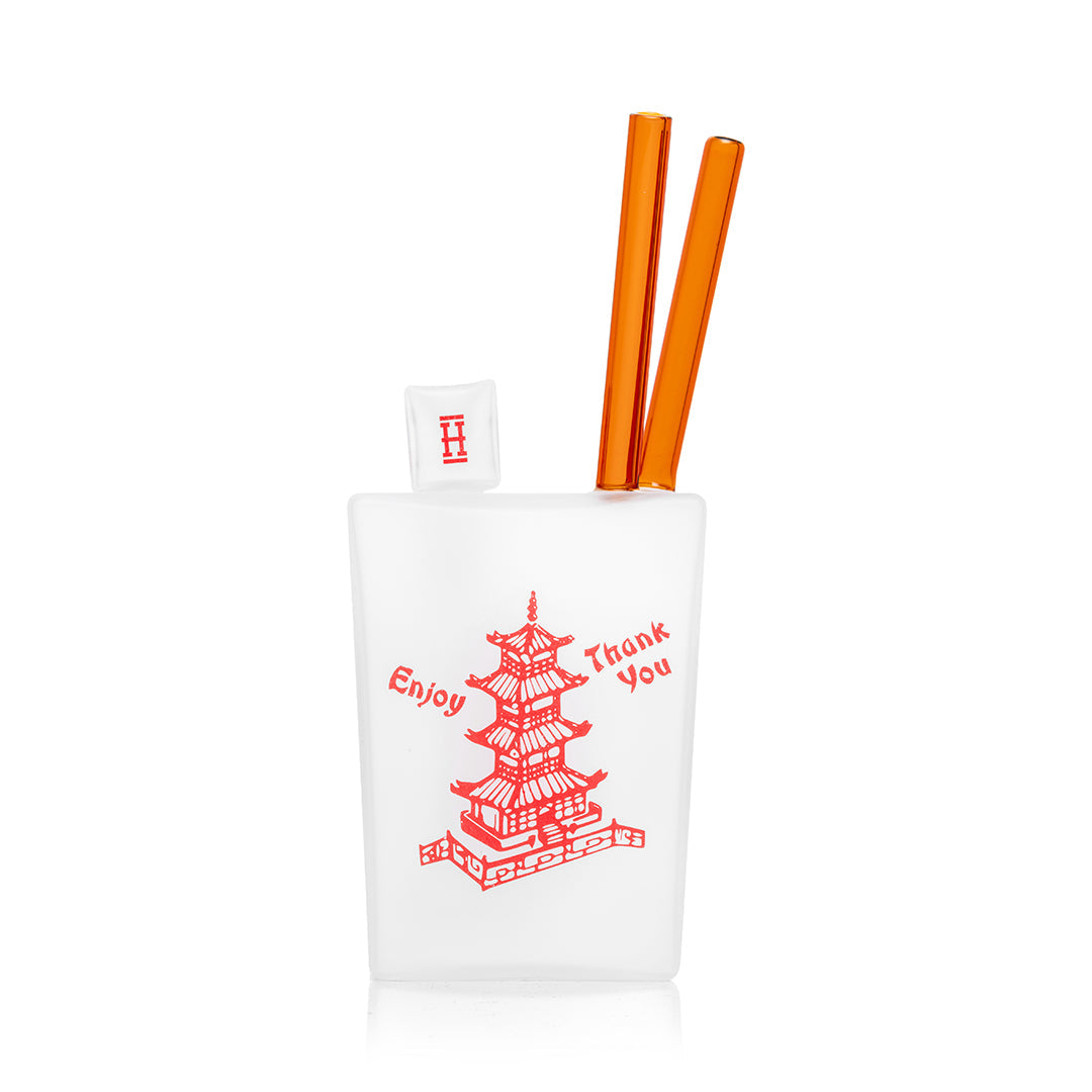 Chinese Takeout Inspired Borosilicate Water Pipe