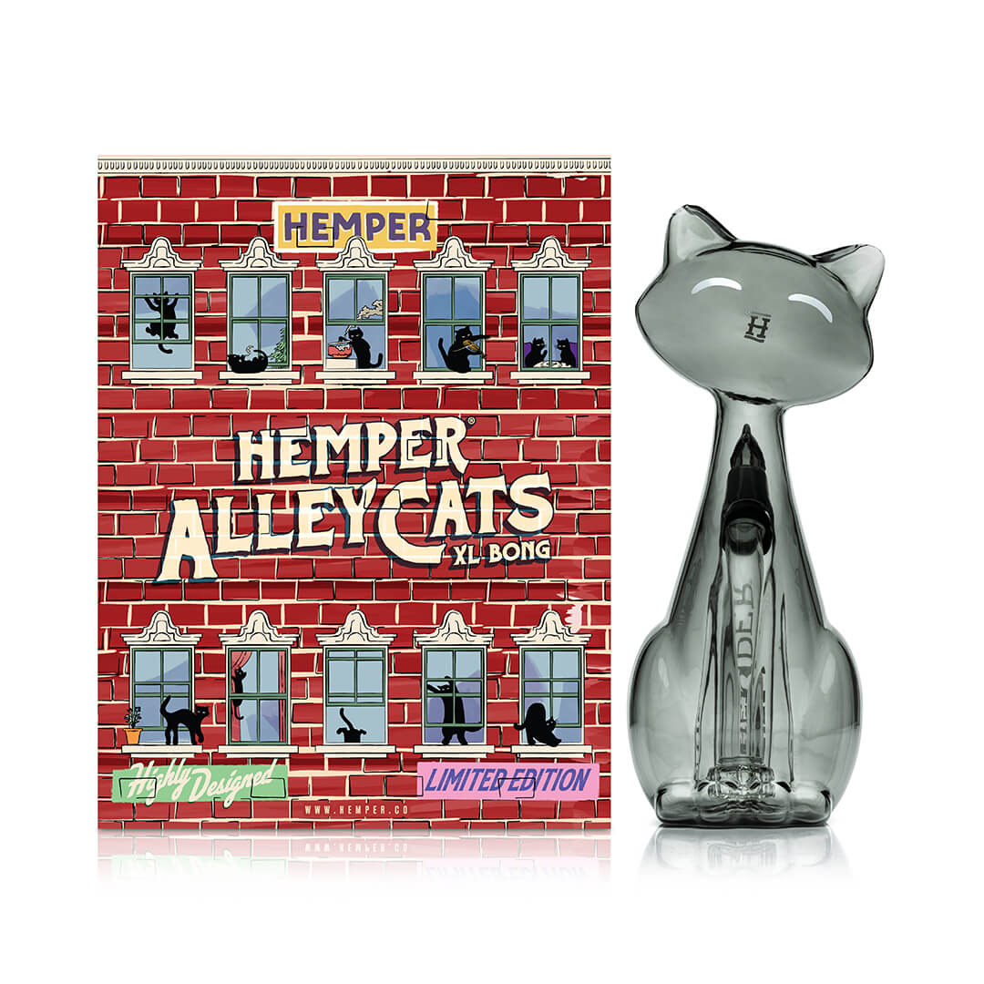 Alleycat Smoked Glass Water Pipe