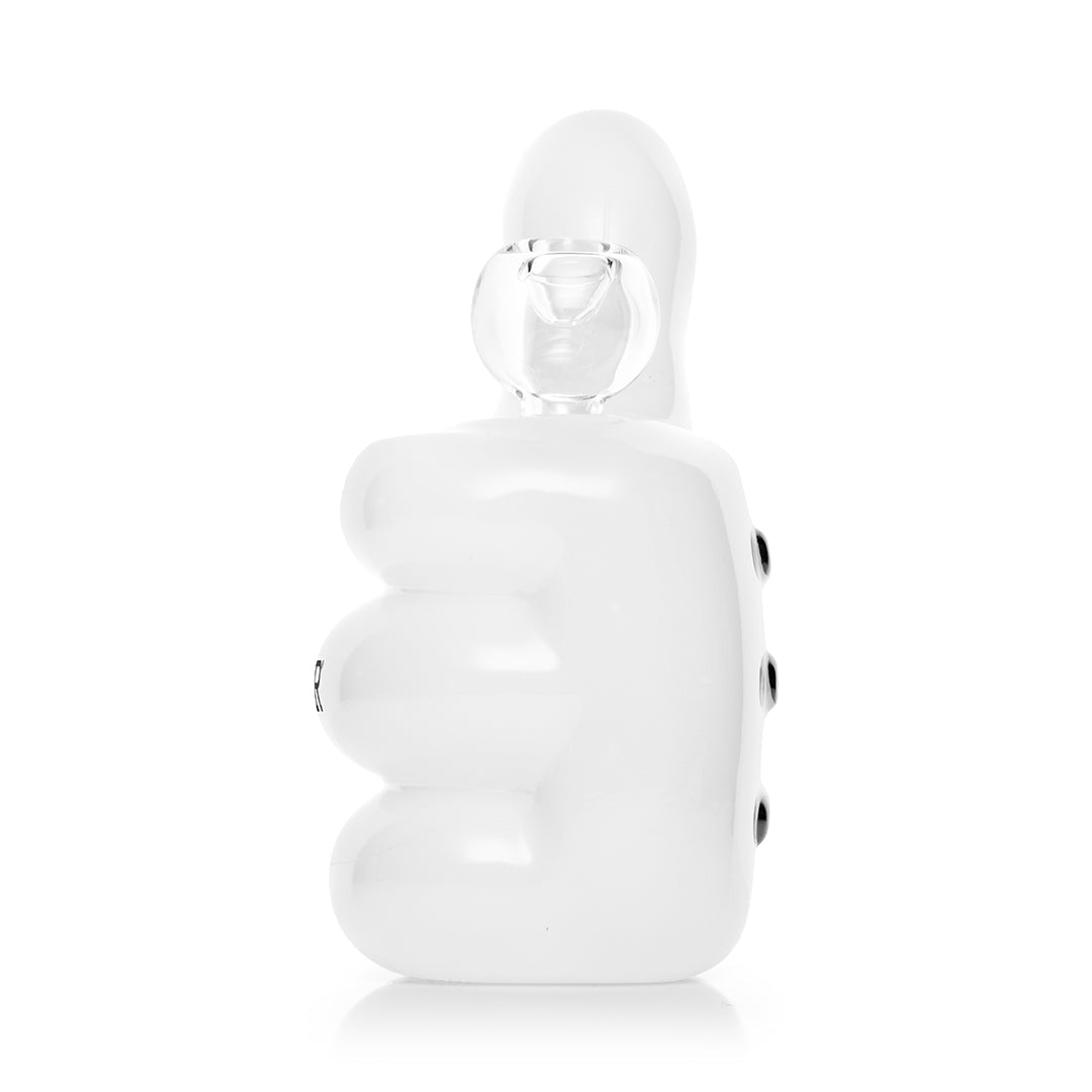 Cartoon Hand Thumbs Up & Middle Finger Glass Pipe
