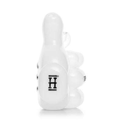 Cartoon Hand Thumbs Up & Middle Finger Glass Pipe
