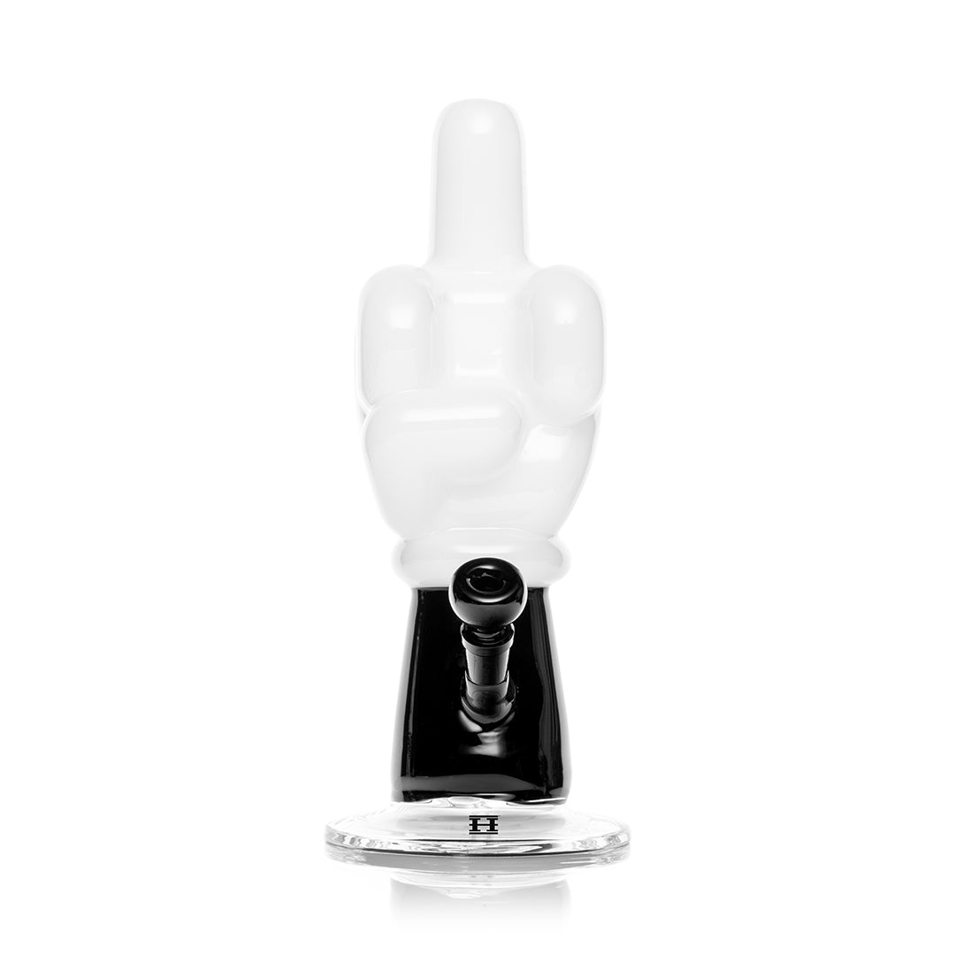 Cartoon Hand Thumbs Up & Middle Finger Glass Pipe