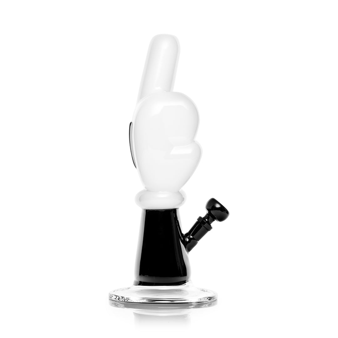 Cartoon Hand Thumbs Up & Middle Finger Glass Pipe