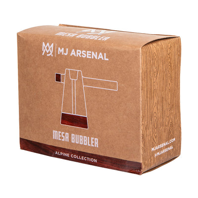 MJ Arsenal Mesa Glass Bubbler with Walnut Accents