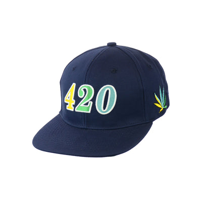 Premium Cotton Leaf Embroidered Snapback Hat