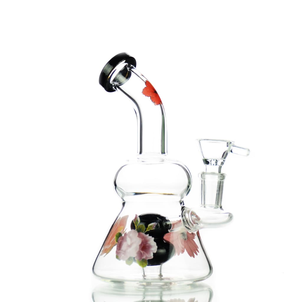 7 Flower Water Pipe with 14mm Male Bowl for Smooth Smoking Experience