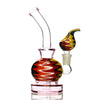 14mm Male Bowl Reversal Art Water Pipe with swirling patterns and a curved neck