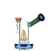 Colorful Glass Water Pipe with Reversal Glass Art and 14mm Male Bowl for Smooth Smoking