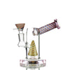 Glass water pipe featuring reversal glass art and 14mm male bowl for smooth smoking session