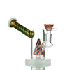 Glass water pipe with colorful spiral patterns for smooth smoking with reversal glass art