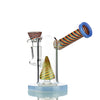 Colorful water pipe featuring Reversal Glass Art and a 14mm male bowl for smooth smoking