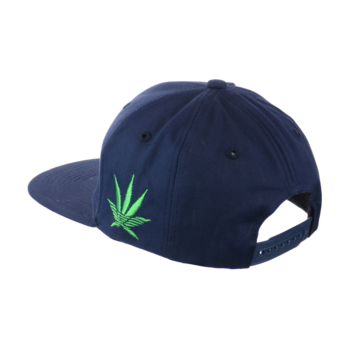 Embroidered Leaf Cotton Snapback Hat
