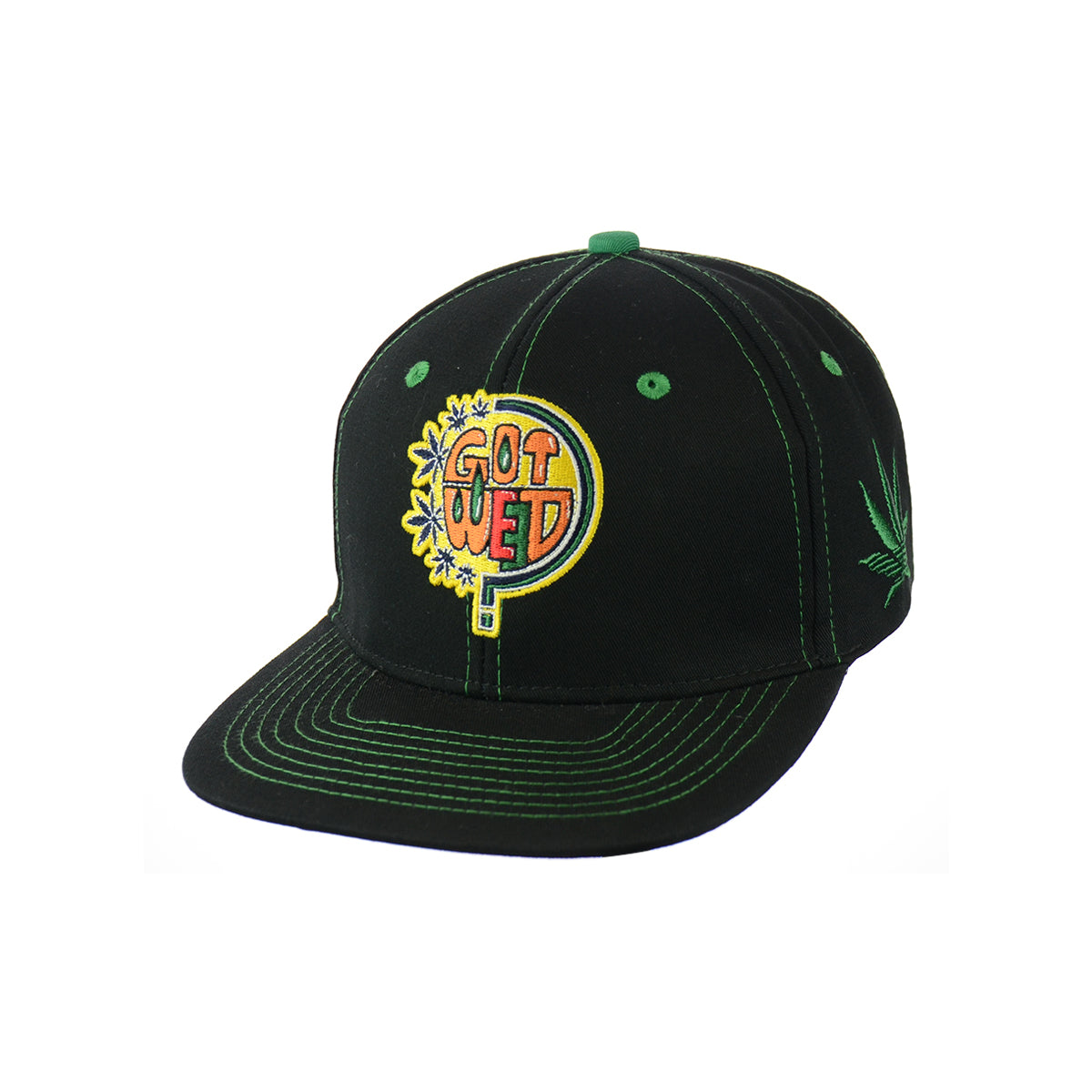 Embroidered Query Cotton Snapback Hat