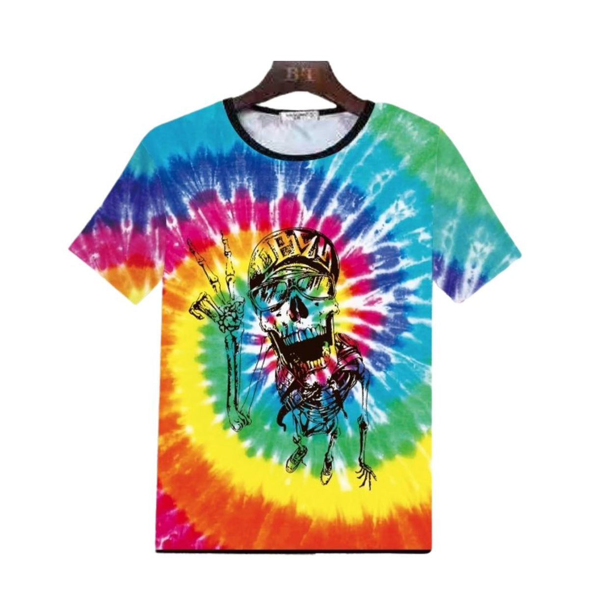 Skeleton Tie-Dye Polyester T-Shirt Collection