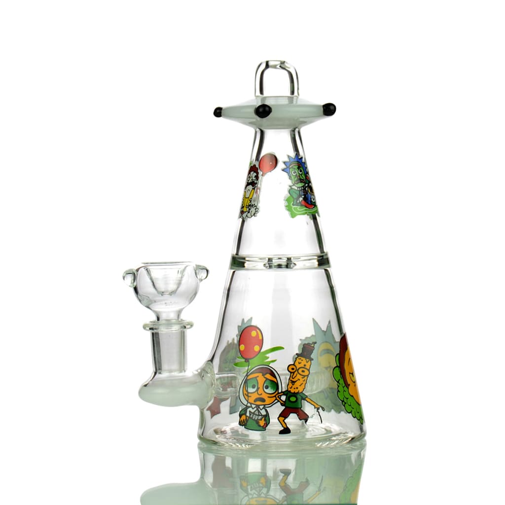 Colorful Ufo Bong Water Pipe With 14mm Male Bowl For An Ultimate Smoking Experience
