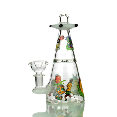 Colorful Ufo Bong Water Pipe With 14mm Male Bowl For An Ultimate Smoking Experience