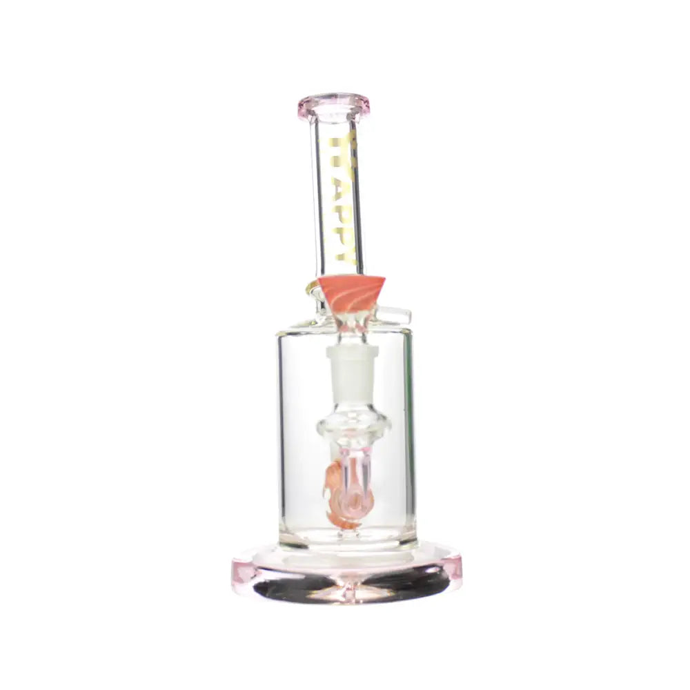 Pink-accented glass bong Candy Shower Water Pipe with 14mm Male Bowl design