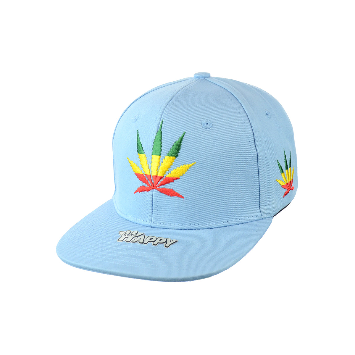 Good Vibes Rasta Leaf Embroidered Snapback Hat