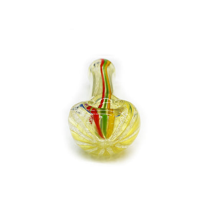 Silver Fume Rasta Line Glass Hand Pipe