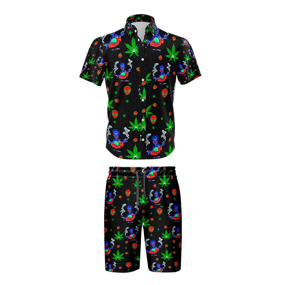 Black Comfort Shirt & Short Set - 5-Pack Assorted Sizes
