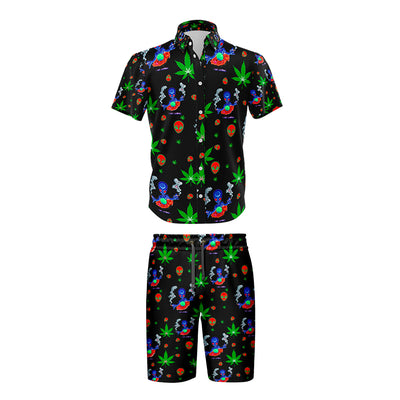Black Comfort Shirt & Short Set - 5-Pack Assorted Sizes
