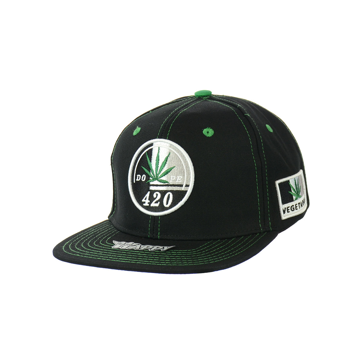 Distinctive Leaf Embroidered Snapback Hat