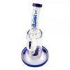 Boost Pro Matrix Perc Glass Water Pipe 9-inch With Blue Accents And ’boost’ Branding