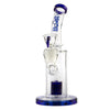 Boost Pro Matrix Perc Glass Water Pipe 9-inch With Blue Accents And ‘boom’ Branding