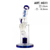 Boost Pro Matrix Perc Glass Water Pipe 9-inch With Blue Accents And Percolator Chamber