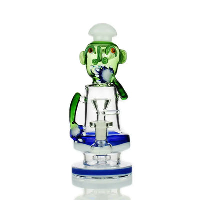 Colorful cartoon character glass water pipe with 14mm male bowl for smooth smoking